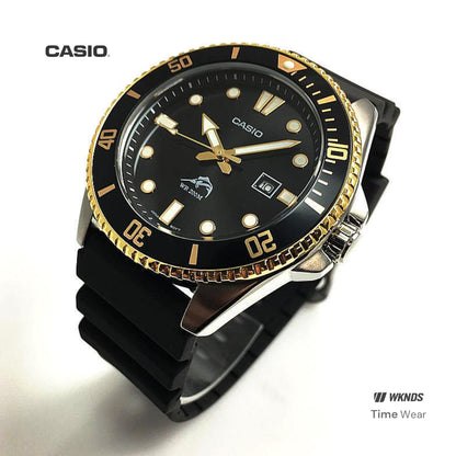 CASIO "Duro" MDV106G-1AV Analog Black/Gold Authentic