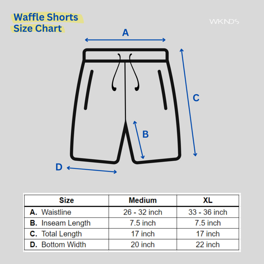 Waffle Knitted Fabric Plain Shorts