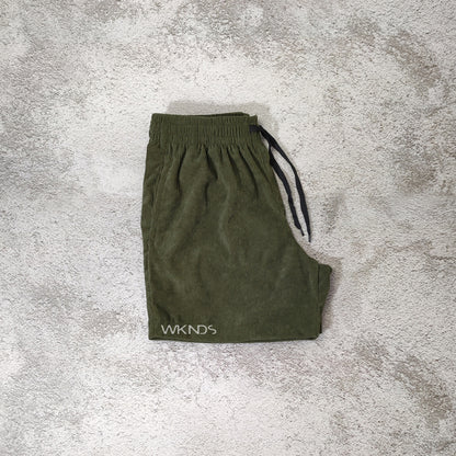 Unisex Corduroy Plain Shorts