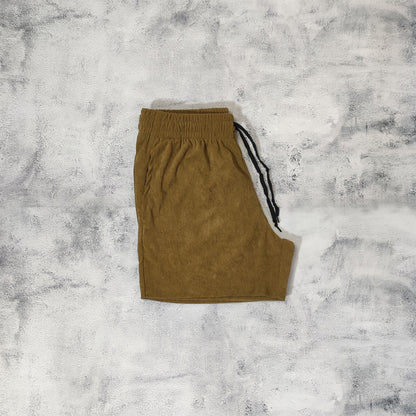 Unisex Corduroy Plain Shorts