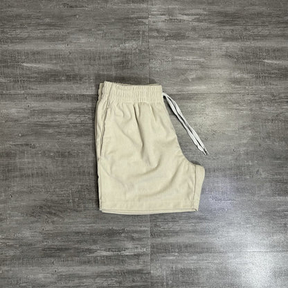 Unisex Corduroy Plain Shorts