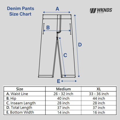 Denim Cargo Pants Straight Cut