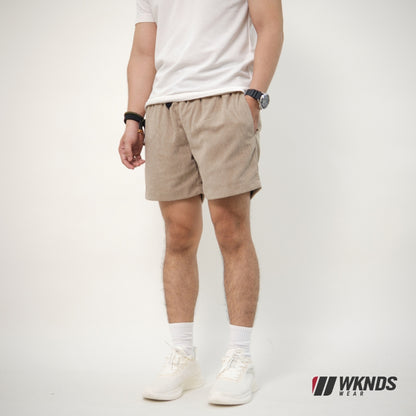 Unisex Corduroy Plain Shorts