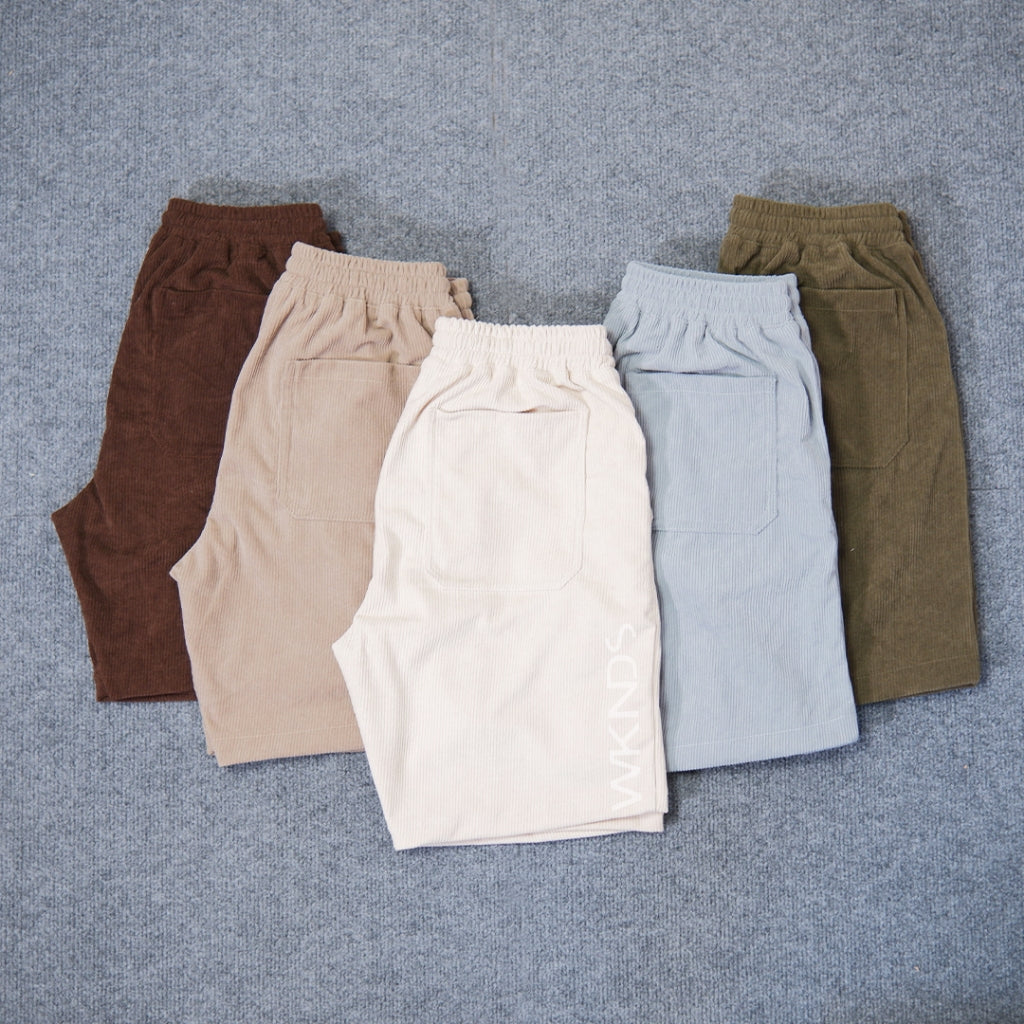 Corduroy Tailored Plain Shorts