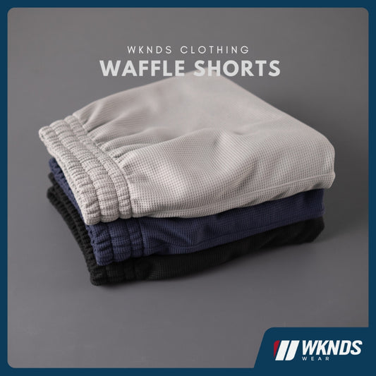 Waffle Knitted Fabric Plain Shorts