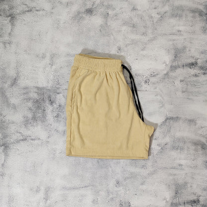 Unisex Corduroy Plain Shorts