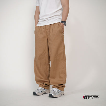 Lightweight Twill Wide-Leg