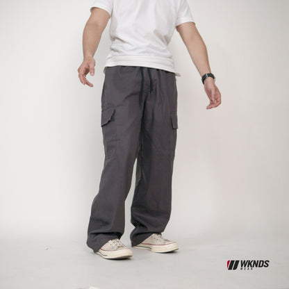 Lightweight Twill Wide-Leg