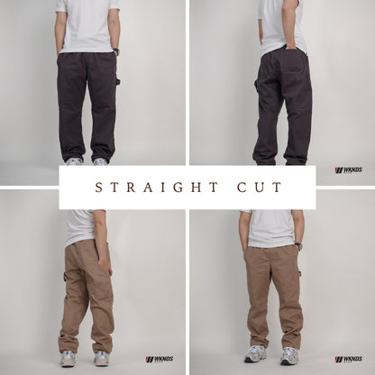 Heavy Twill Carpenter | Cargo | Chino Straight-Cut / Wide-Leg Unisex Utility Trouser Pants