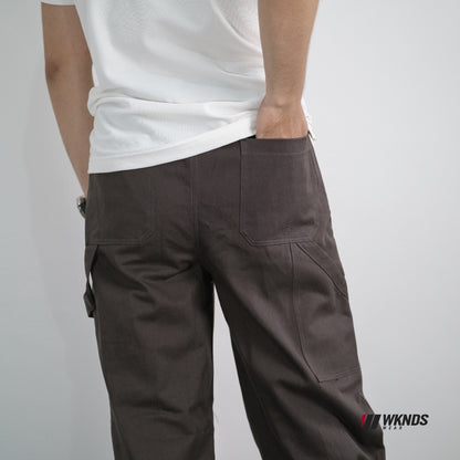 Heavy Twill Carpenter | Cargo | Chino Straight-Cut / Wide-Leg Unisex Utility Trouser Pants