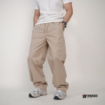 Lightweight Twill Wide-Leg
