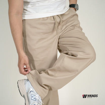 Lightweight Twill Wide-Leg