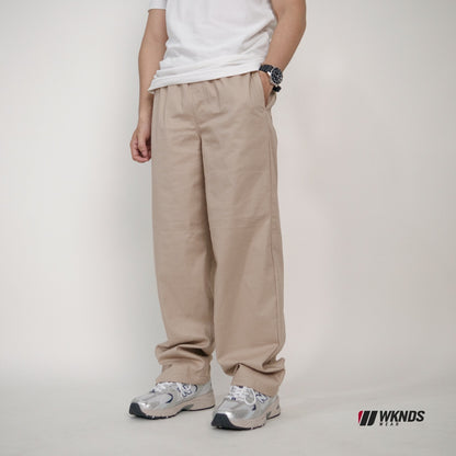 Lightweight Twill Wide-Leg