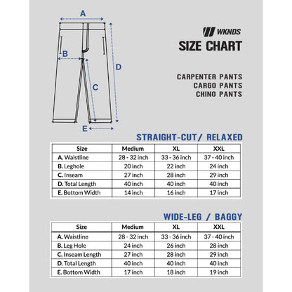 Heavy Twill Carpenter | Cargo | Chino Straight-Cut / Wide-Leg Unisex Utility Trouser Pants
