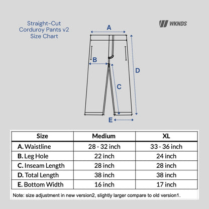 Straight Cut Corduroy Trouser
